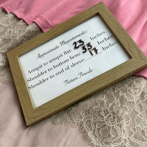 Logo By Lori Goldstein Pink Loose Fit Lace Ruffle Hem Top - Picture 7 of 7